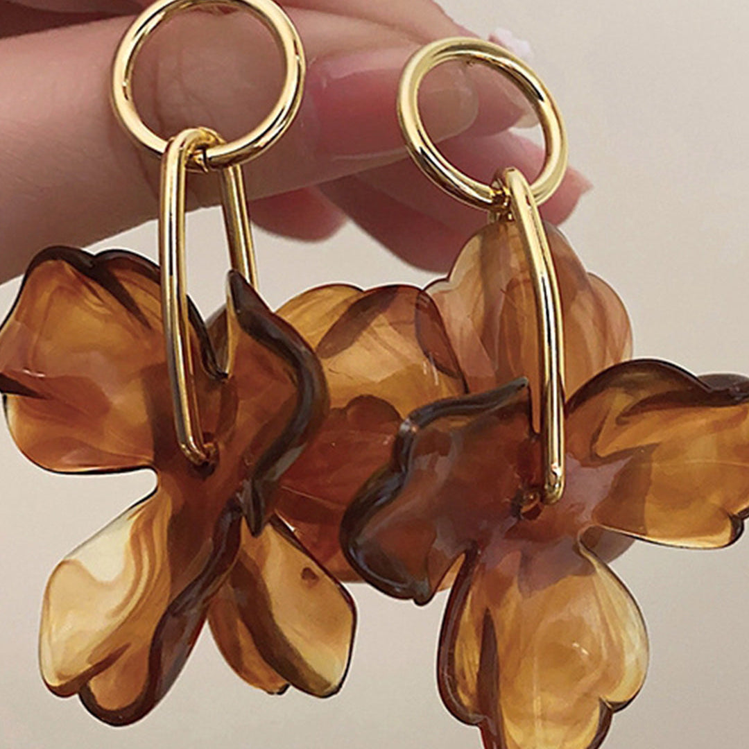 Flower Pendant Earrings
