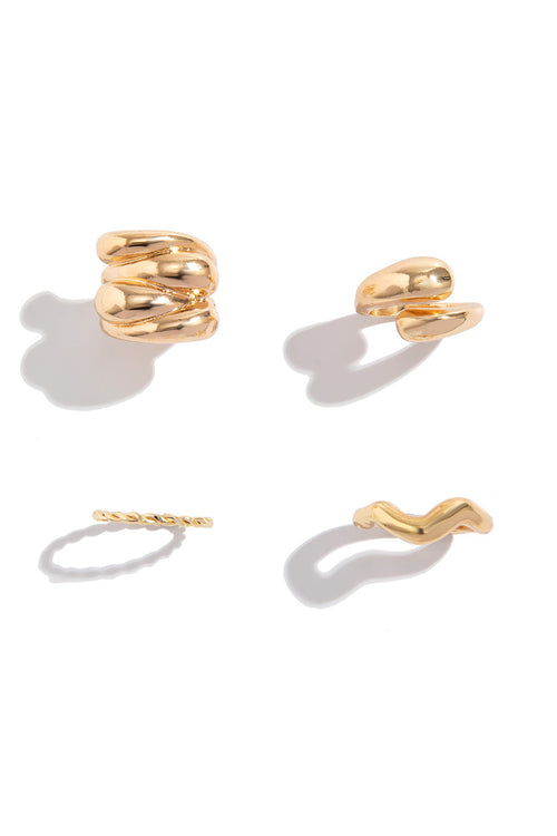 4-Piece Metal Ring Set