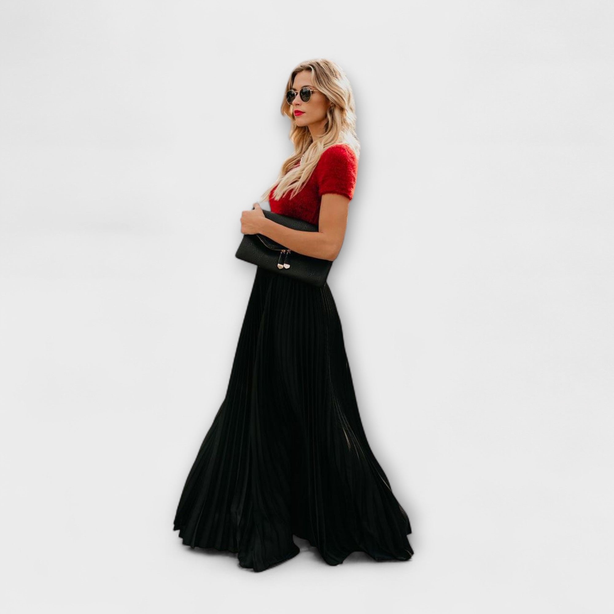 Jimena | Lightweight Pleated Maxi Skirt