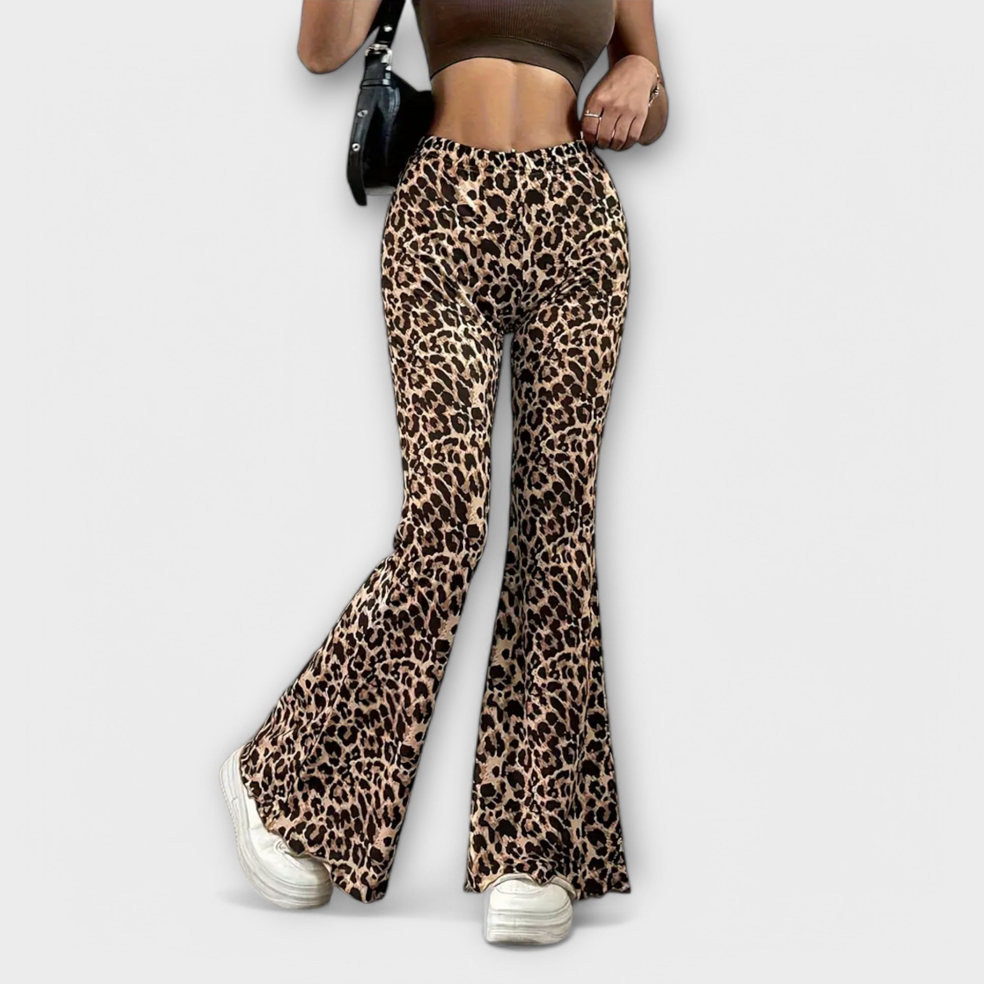 Celia | Leopard Print Bootcut Pants
