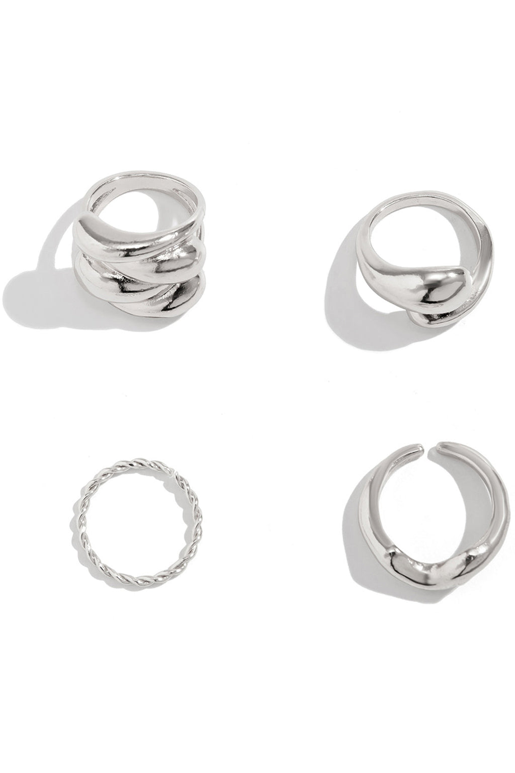 4-Piece Metal Ring Set