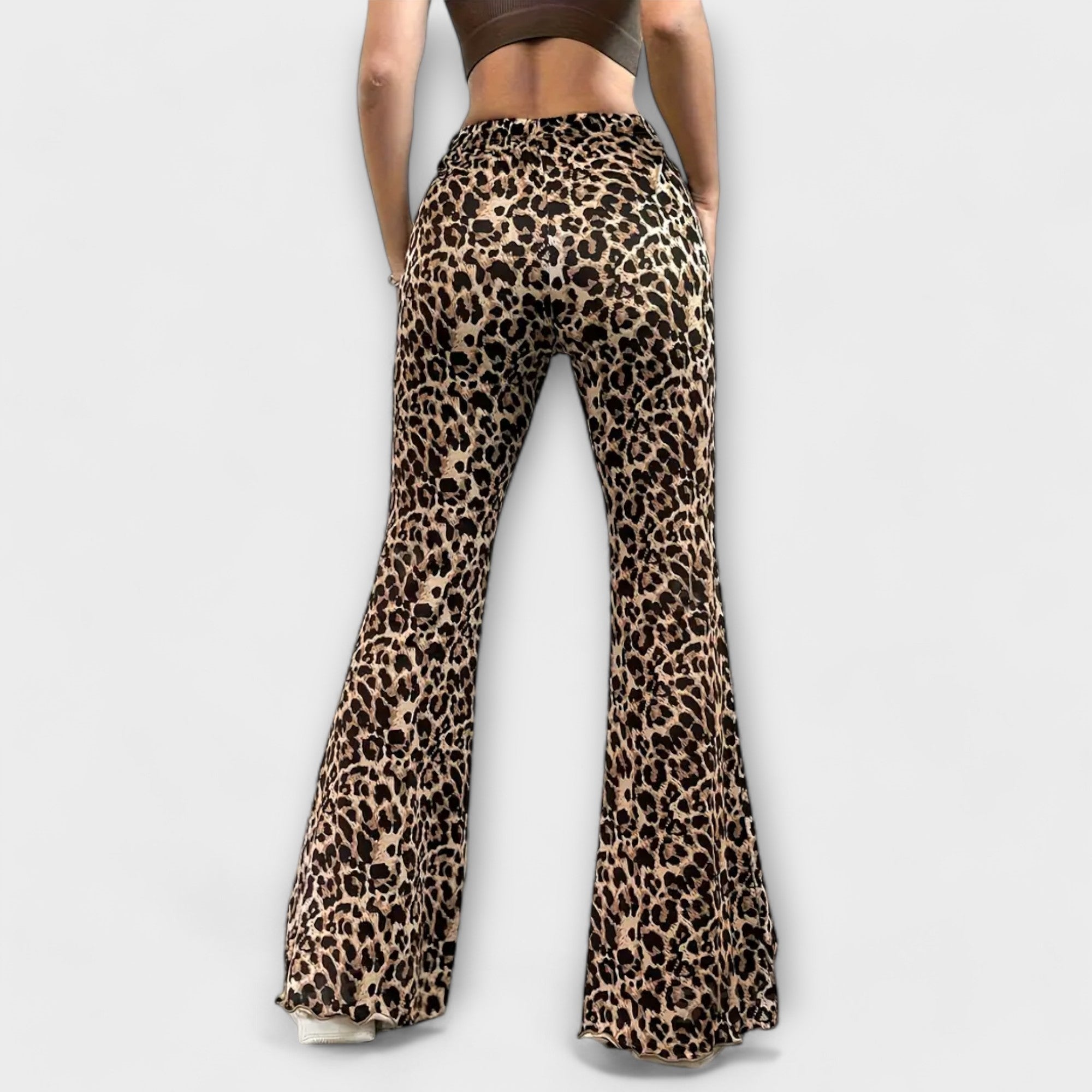 Celia | Leopard Print Bootcut Pants