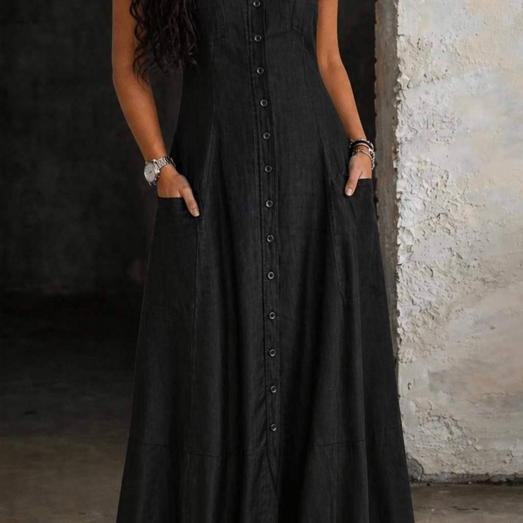 Hera | Long Denim Dress