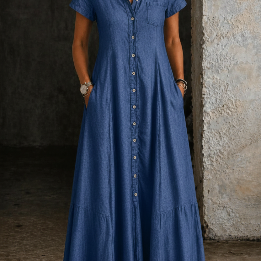Mandy | Long Denim Dress