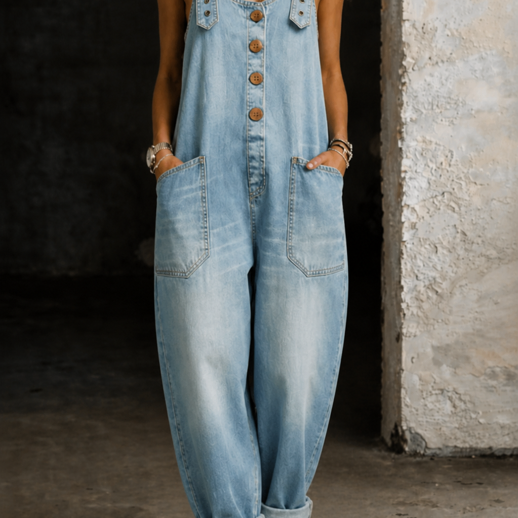 Moxelle | Denim Overall Jumpsuit