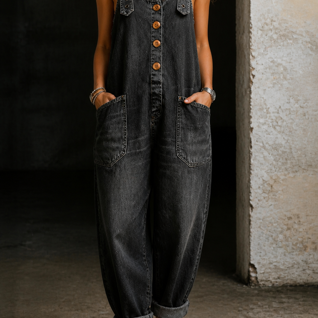 Moxelle | Denim Overall Jumpsuit