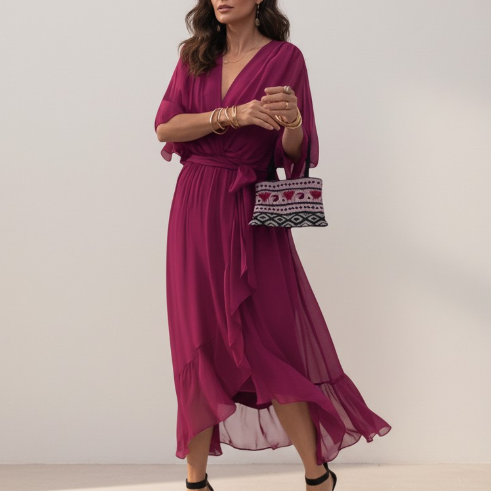 Leticia - Midi dress with bow waist