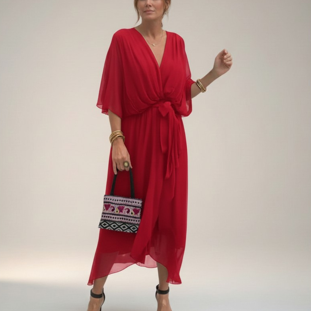 Leticia - Midi dress with bow waist