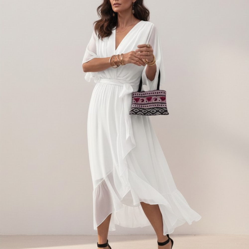 Leticia - Midi dress with bow waist
