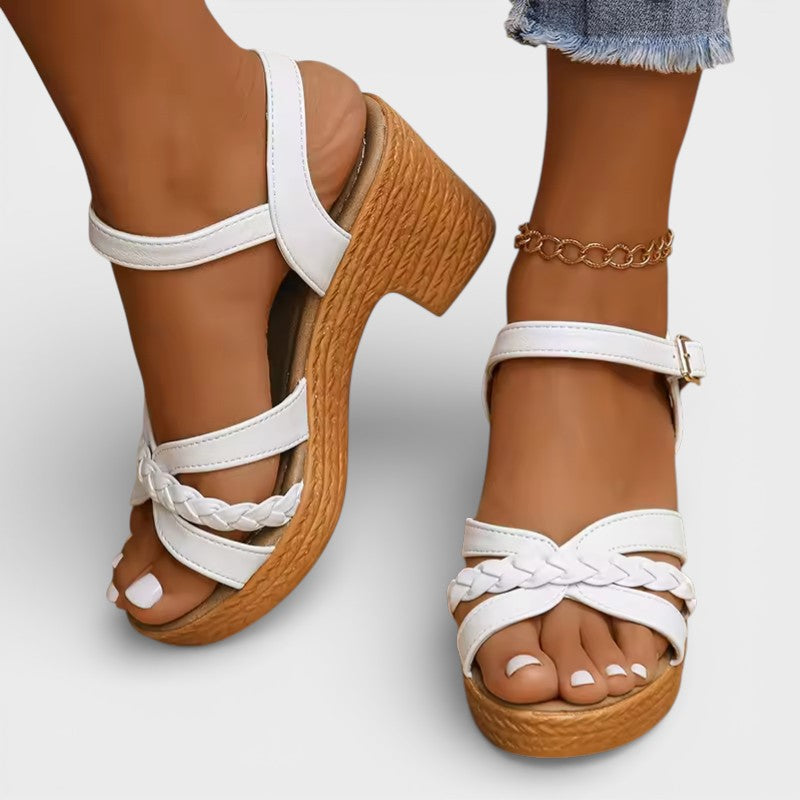 Women’s High Heeled Braided Sandals