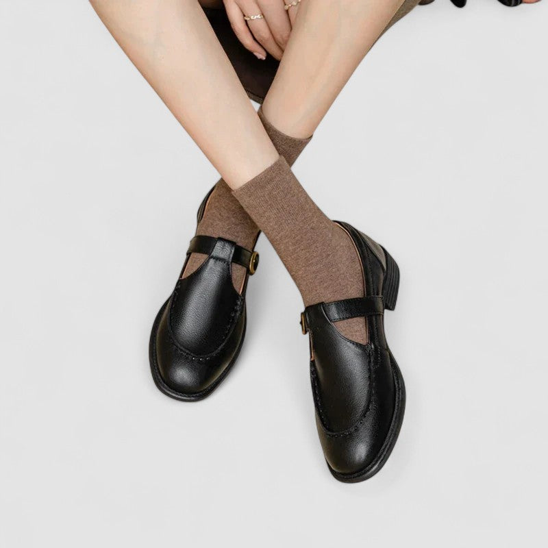 Avery - Mary Jane Orthopedic Shoes with Square Toe