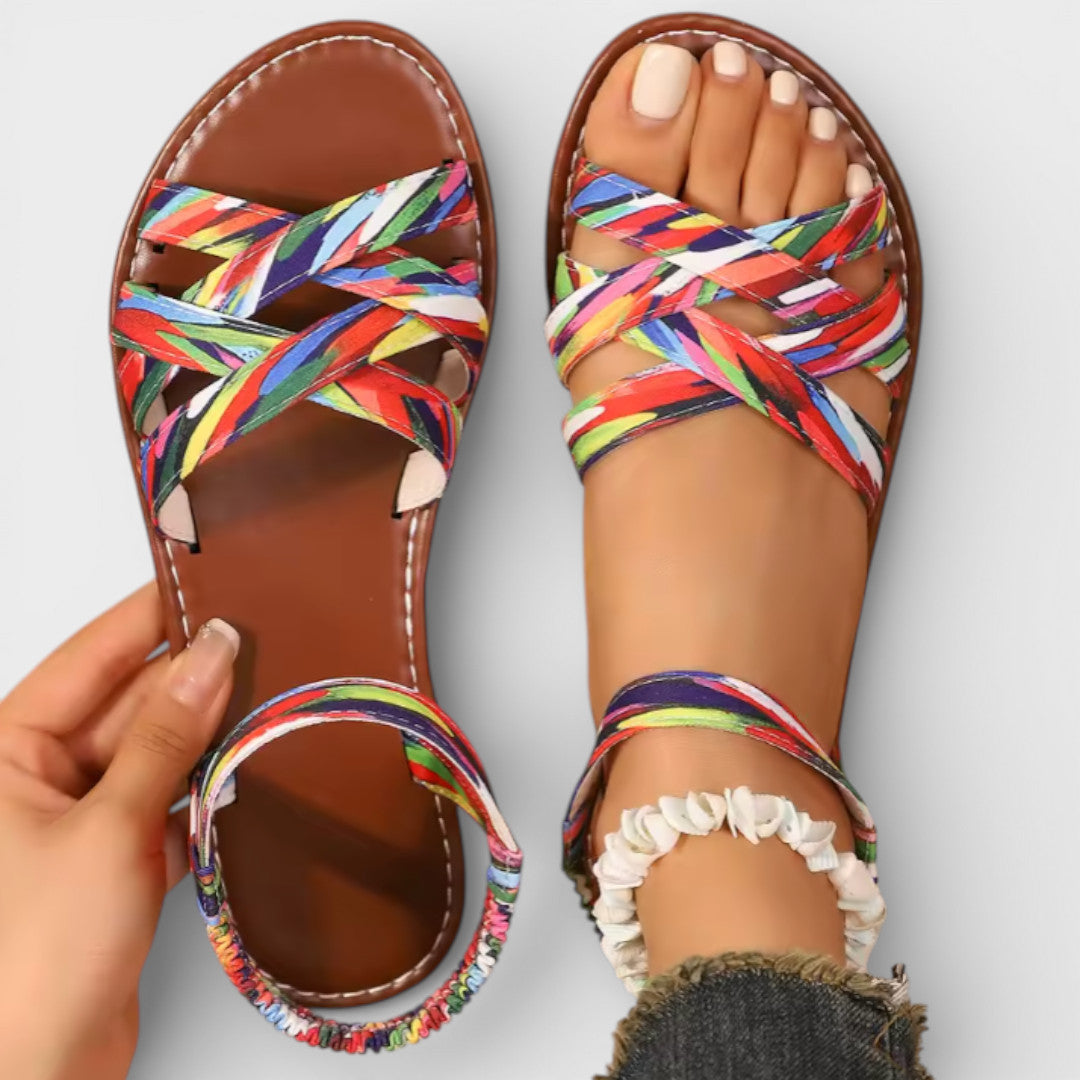 Women's Flat Sandals Roman Straps