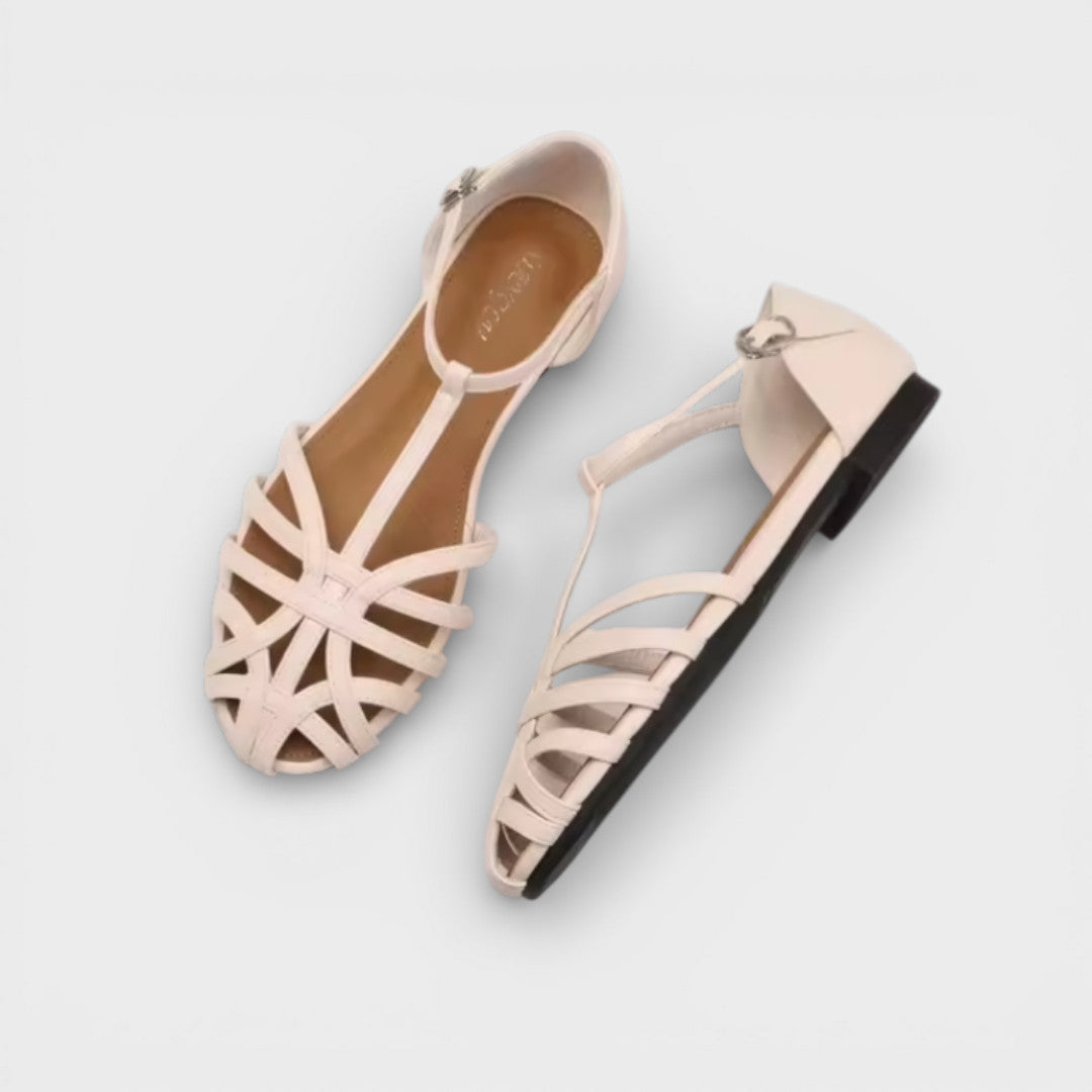 Flat Crossed Strap Sandals for Women