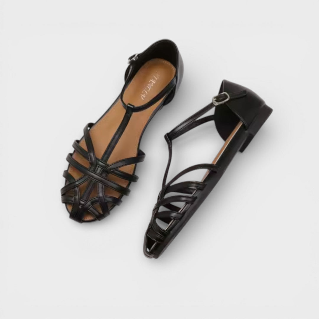 Flat Crossed Strap Sandals for Women