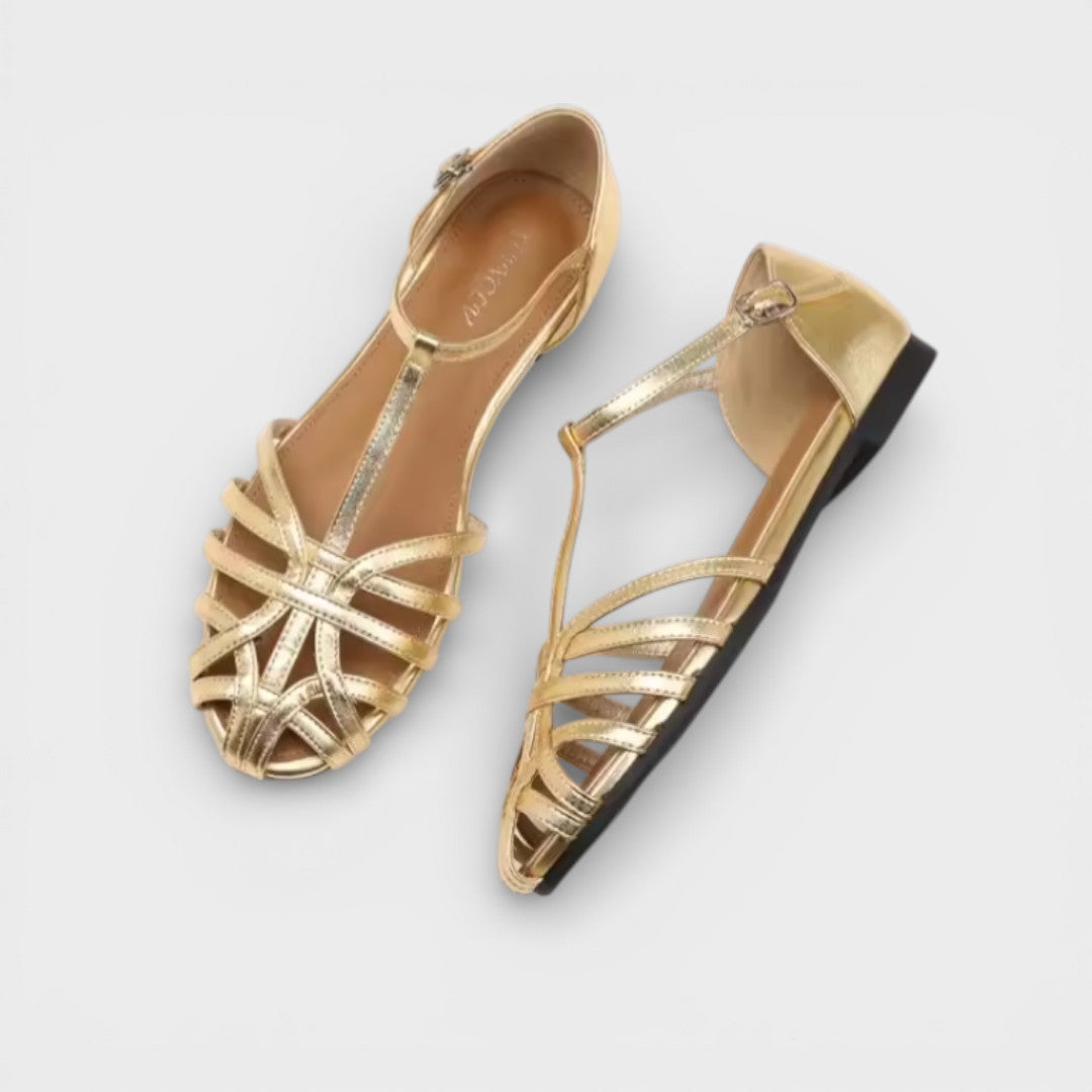 Flat Crossed Strap Sandals for Women