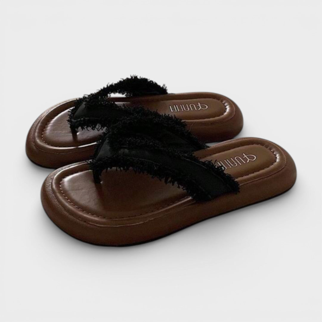 Flat Fringe Sandals for Women