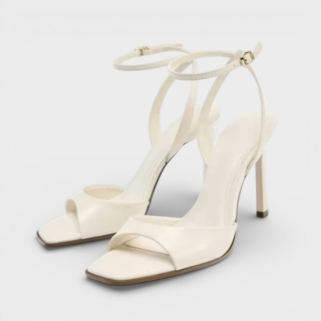 Women's Square-Toe Ankle Heeled Sandals