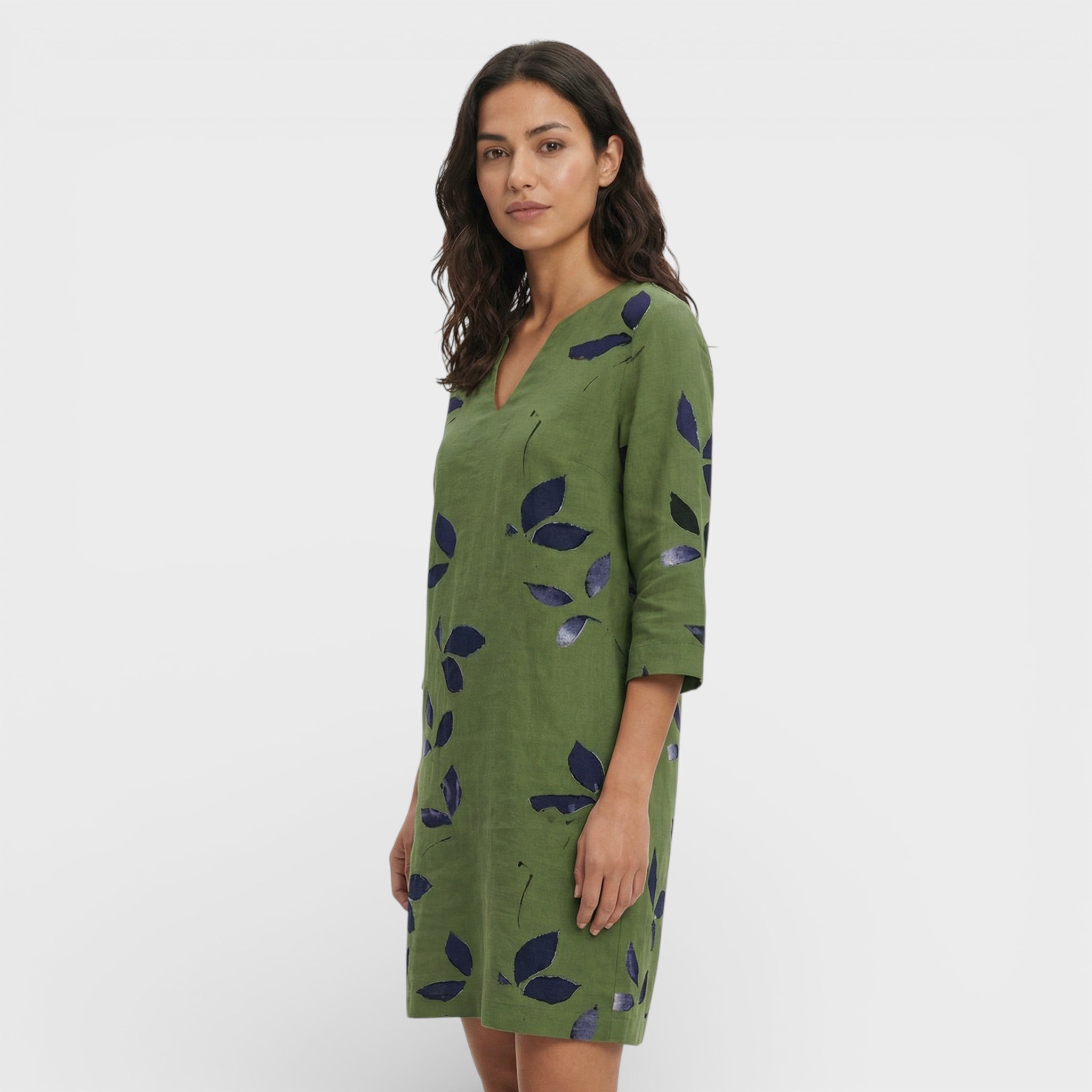 Mini Vintage V-Neck Dress