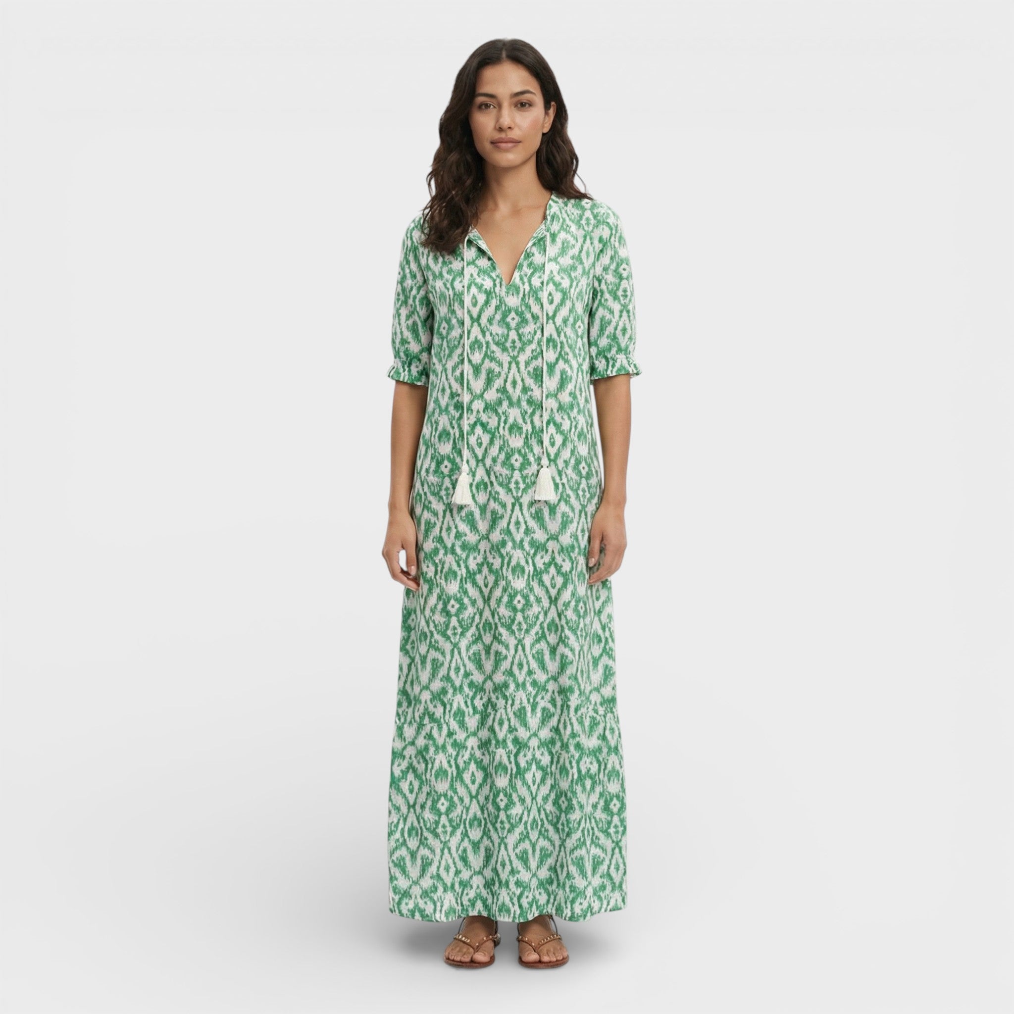 Maxi Boho Dress V-Neck