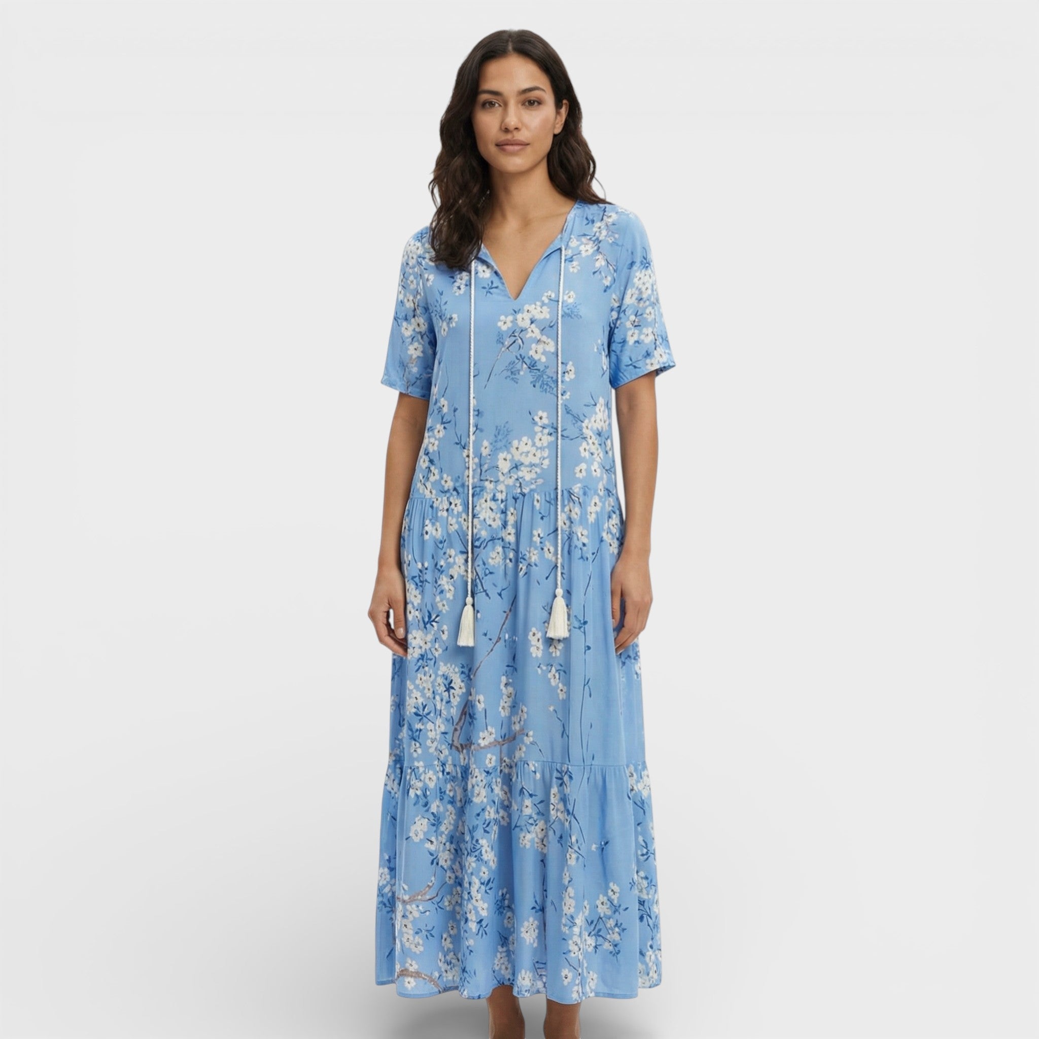 Maxi Boho Dress V-Neck