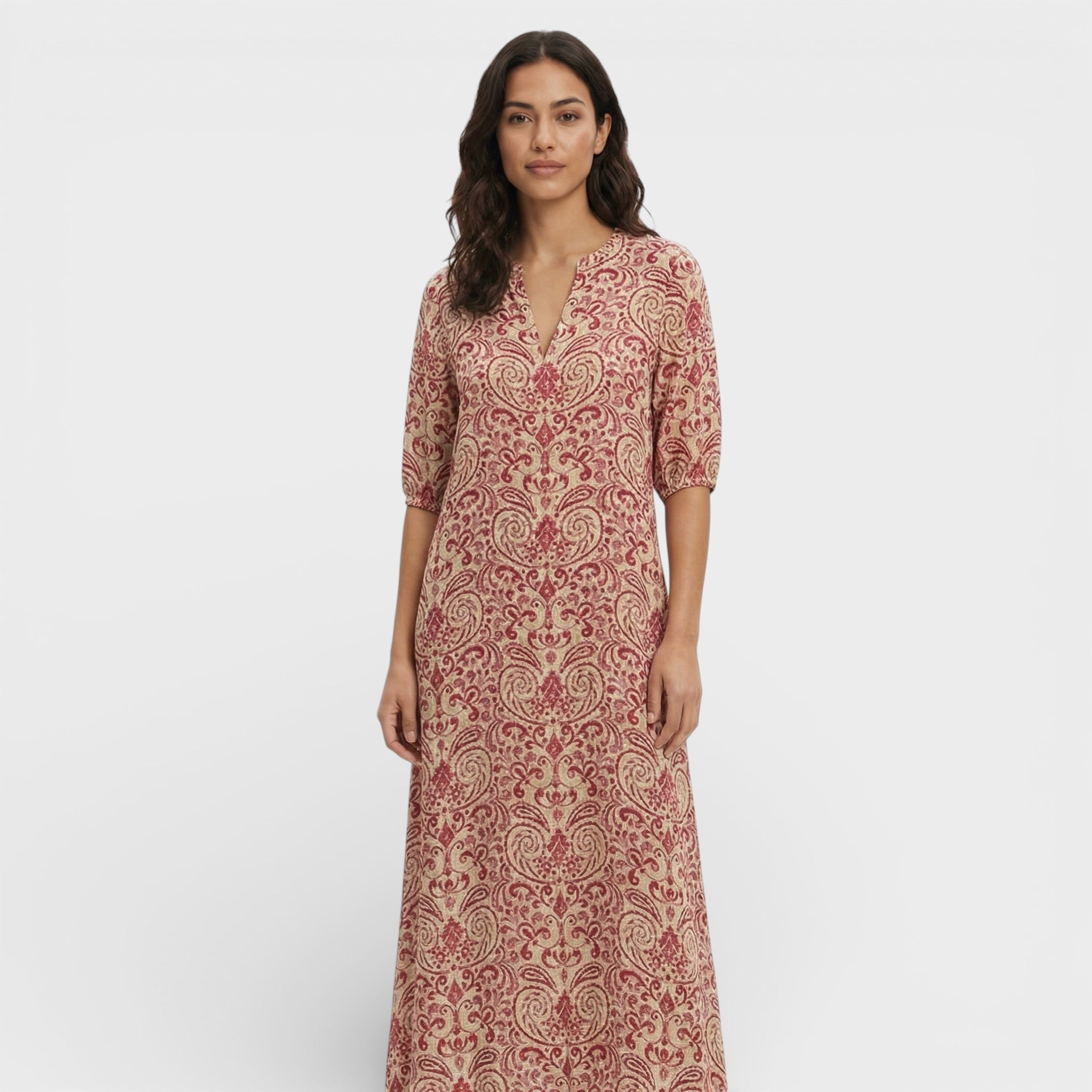 Maxi Boho Dress V-Neck