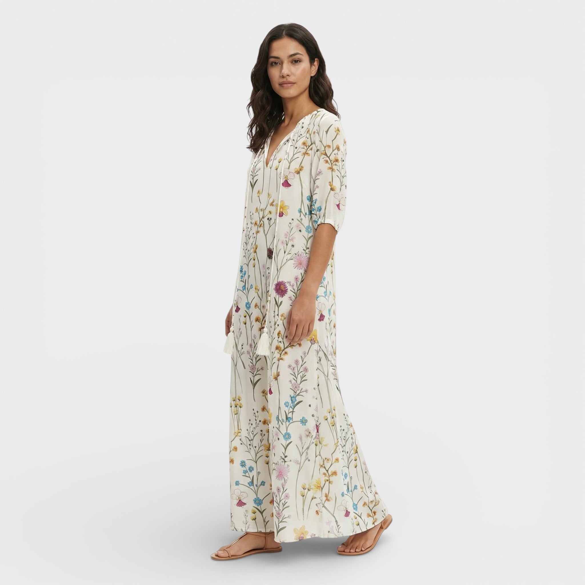Maxi Boho Dress V-Neck