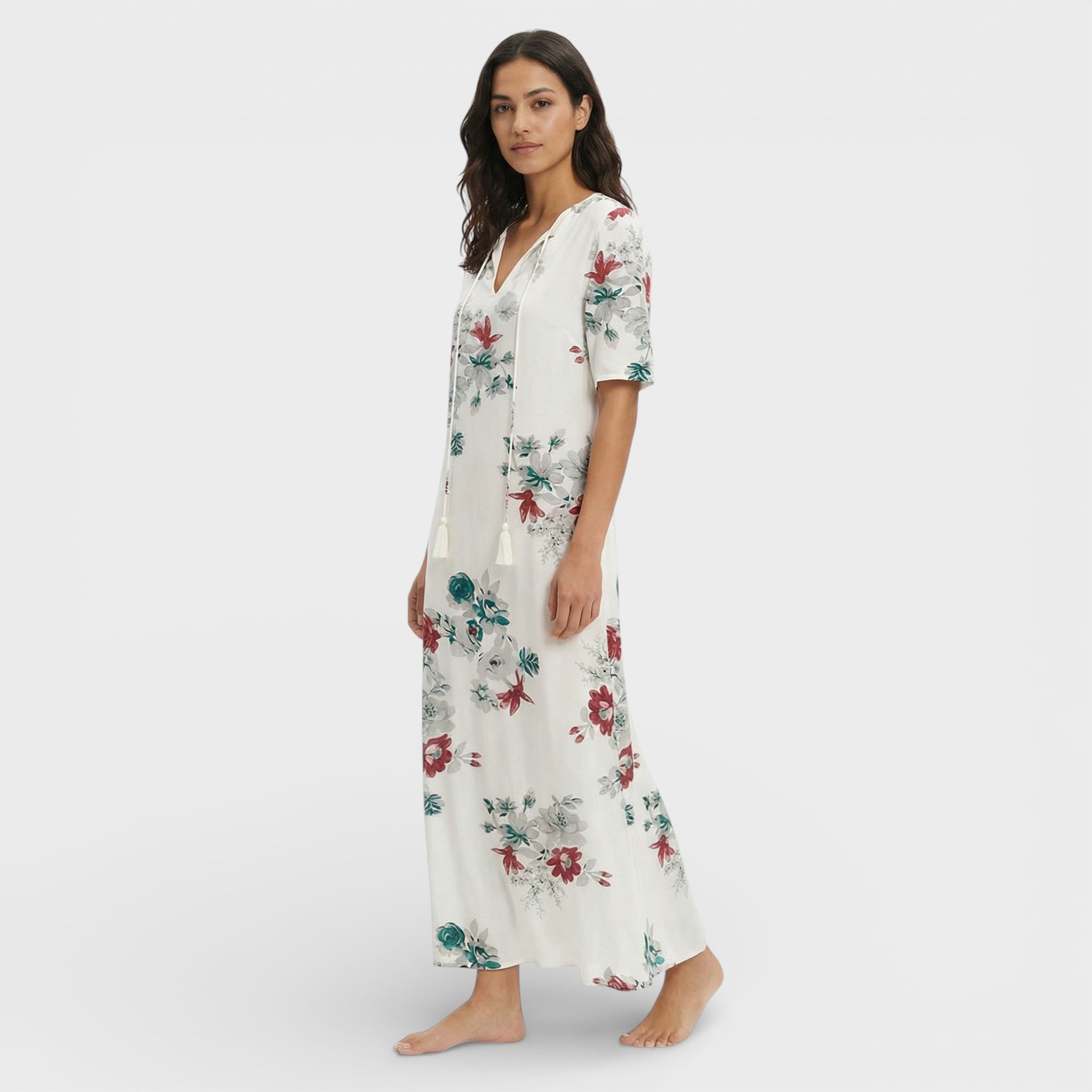 Maxi Boho Dress V-Neck
