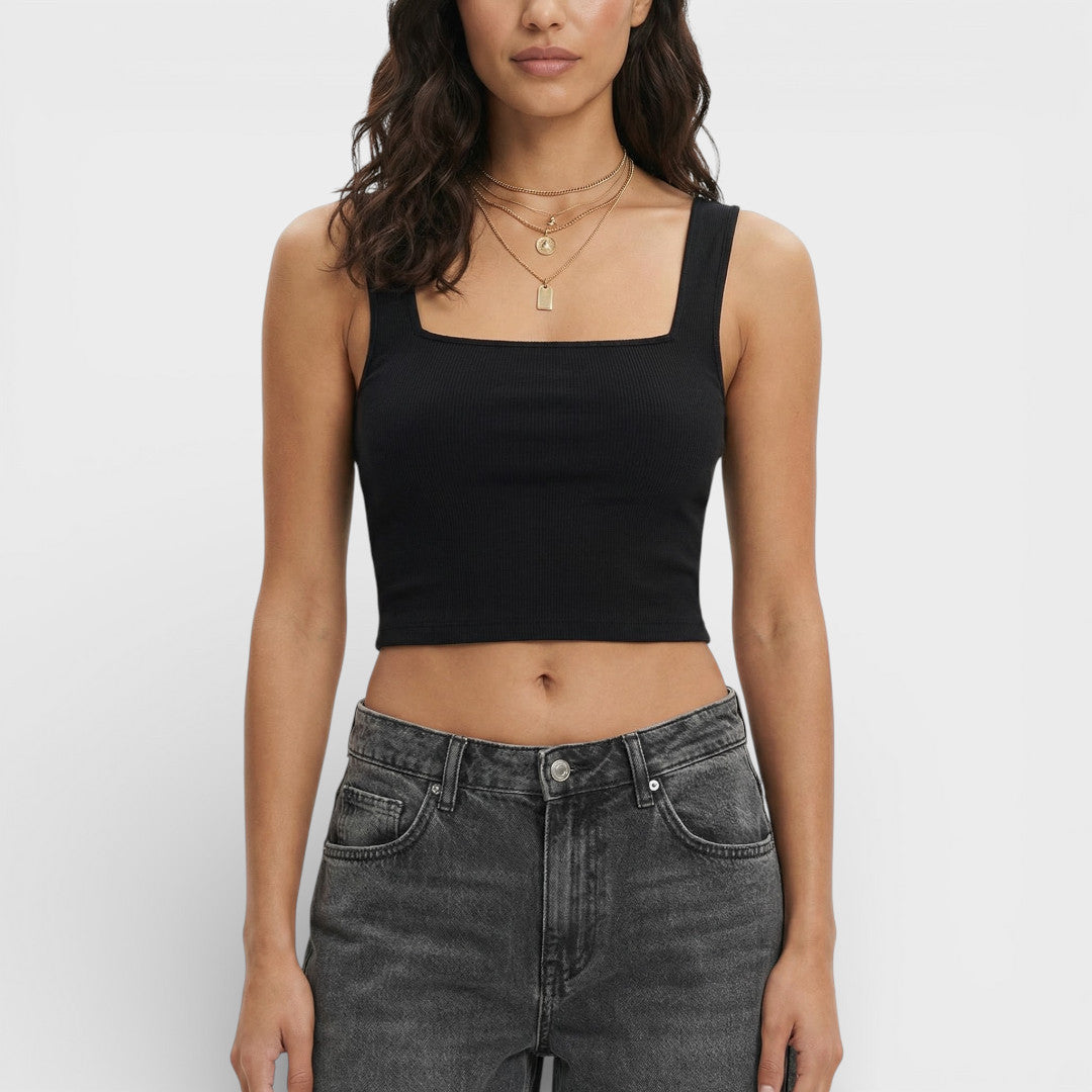 Square Neck Crop Top for Women