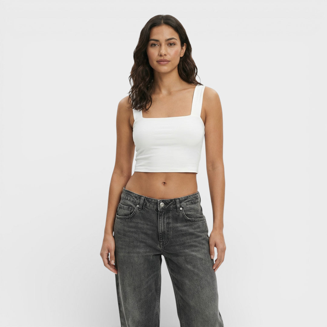 Square Neck Crop Top for Women