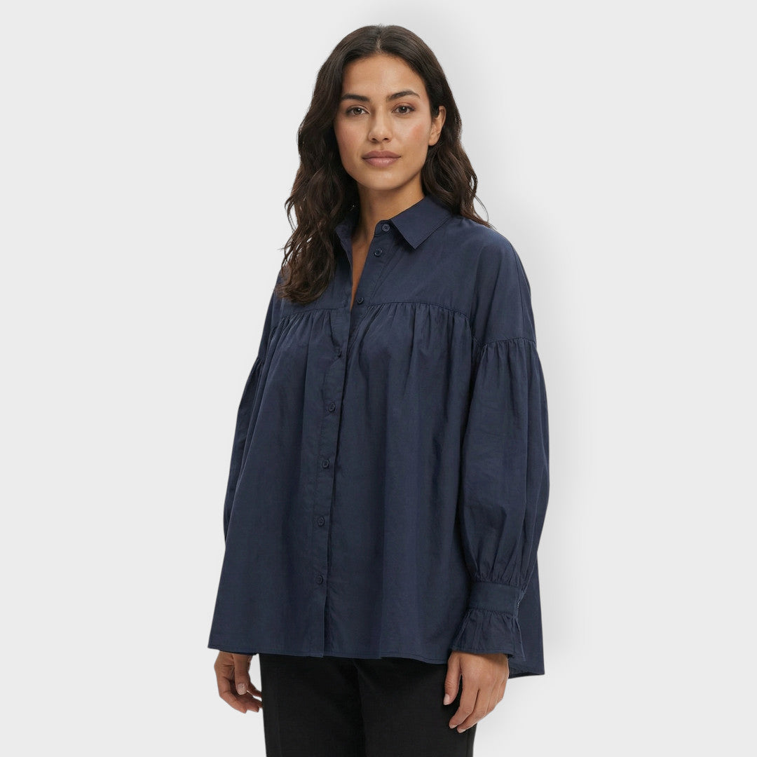 Oversized Women's Puff Sleeve Shirt