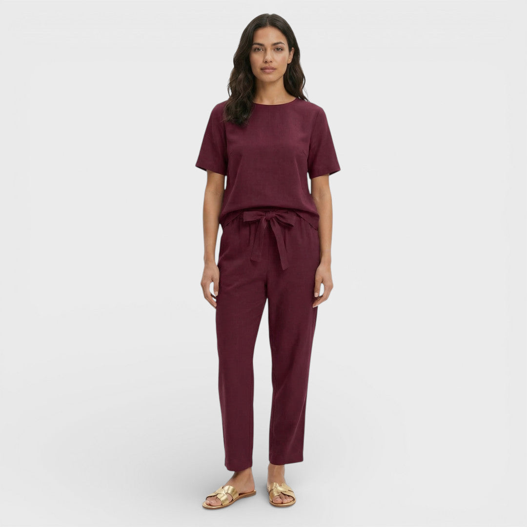 Women’s Set Top Pants with Bow