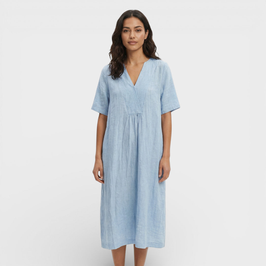 Women's Linen Cotton Midi Dress