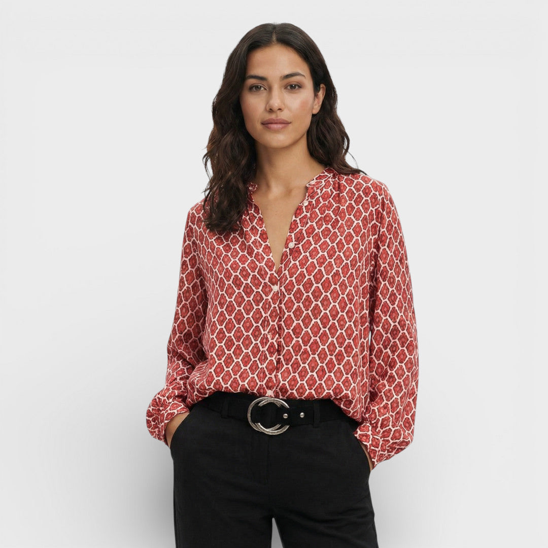 Fluid Blouse V-Neck Women