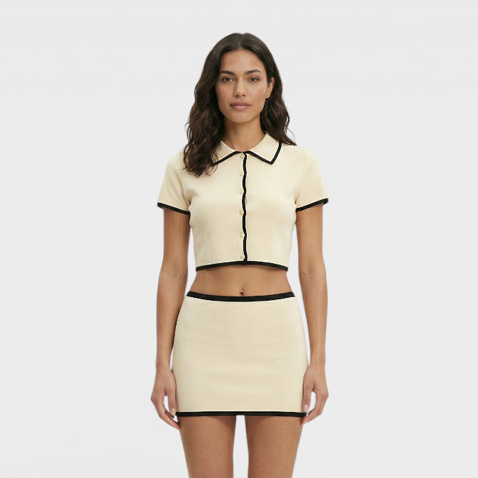 Cat Print Two-Piece Set