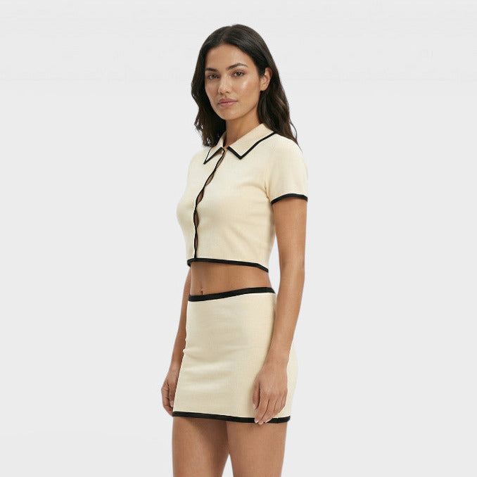 Cat Print Two-Piece Set