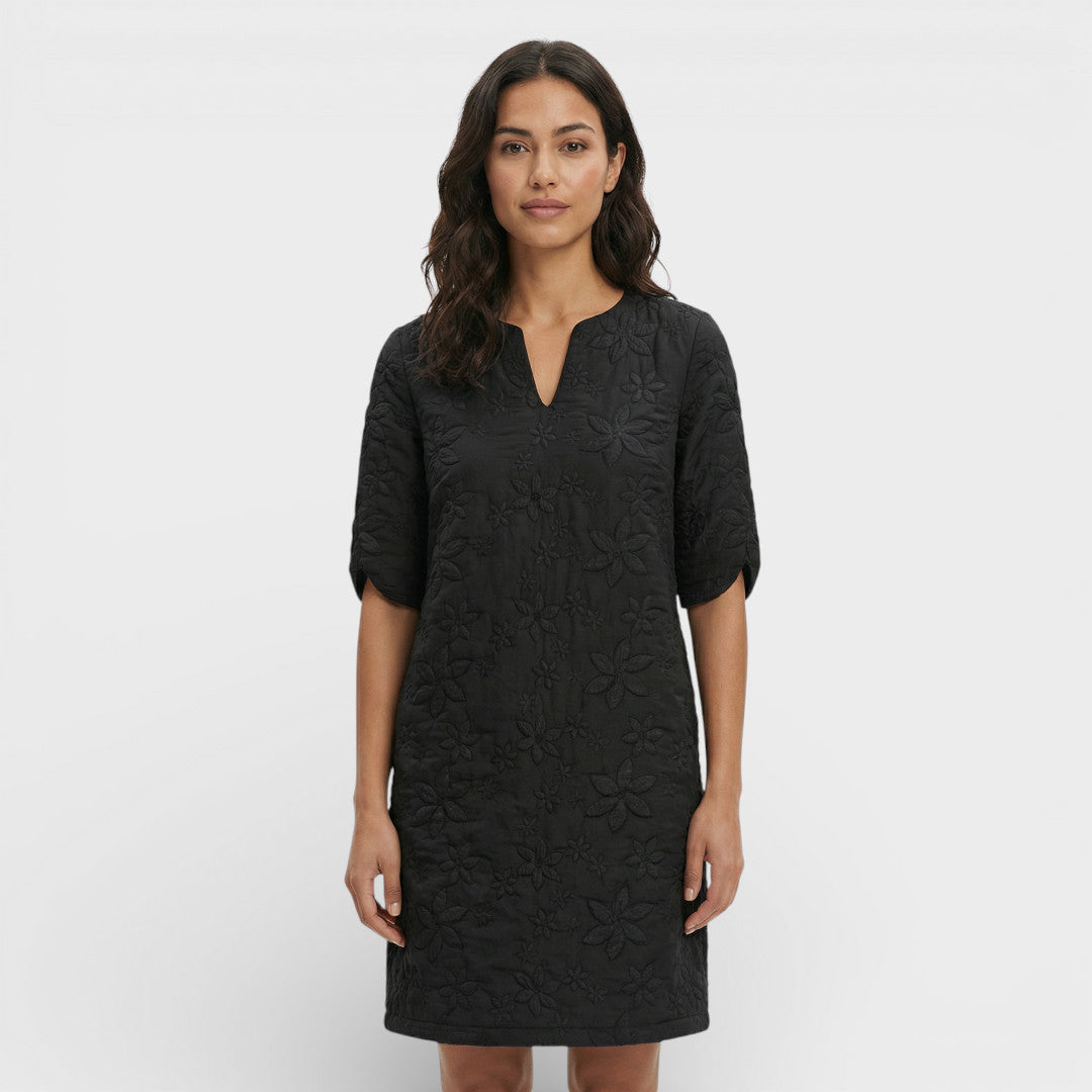 Embroidered Floral Midi Dress for Women