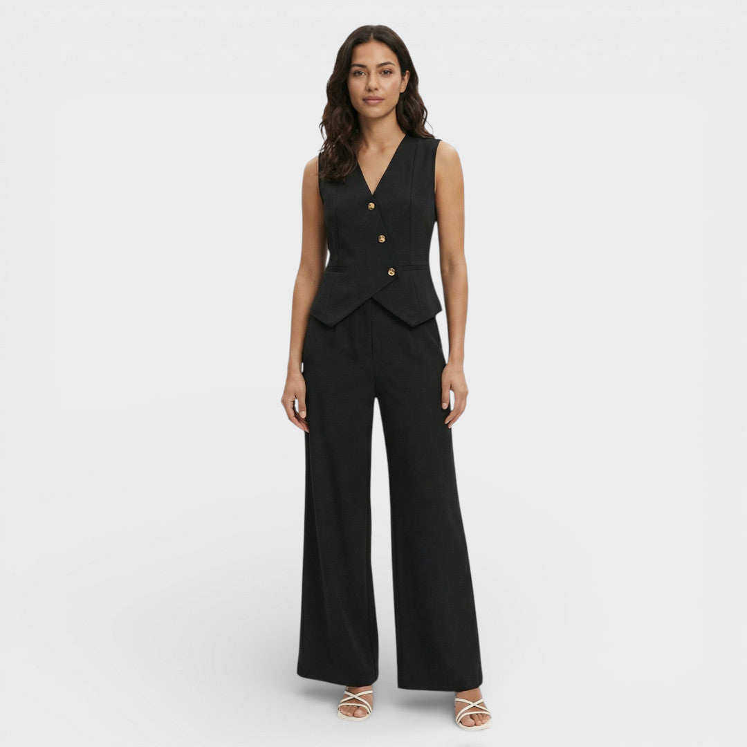 Elegant Women's Vest and Pants Set