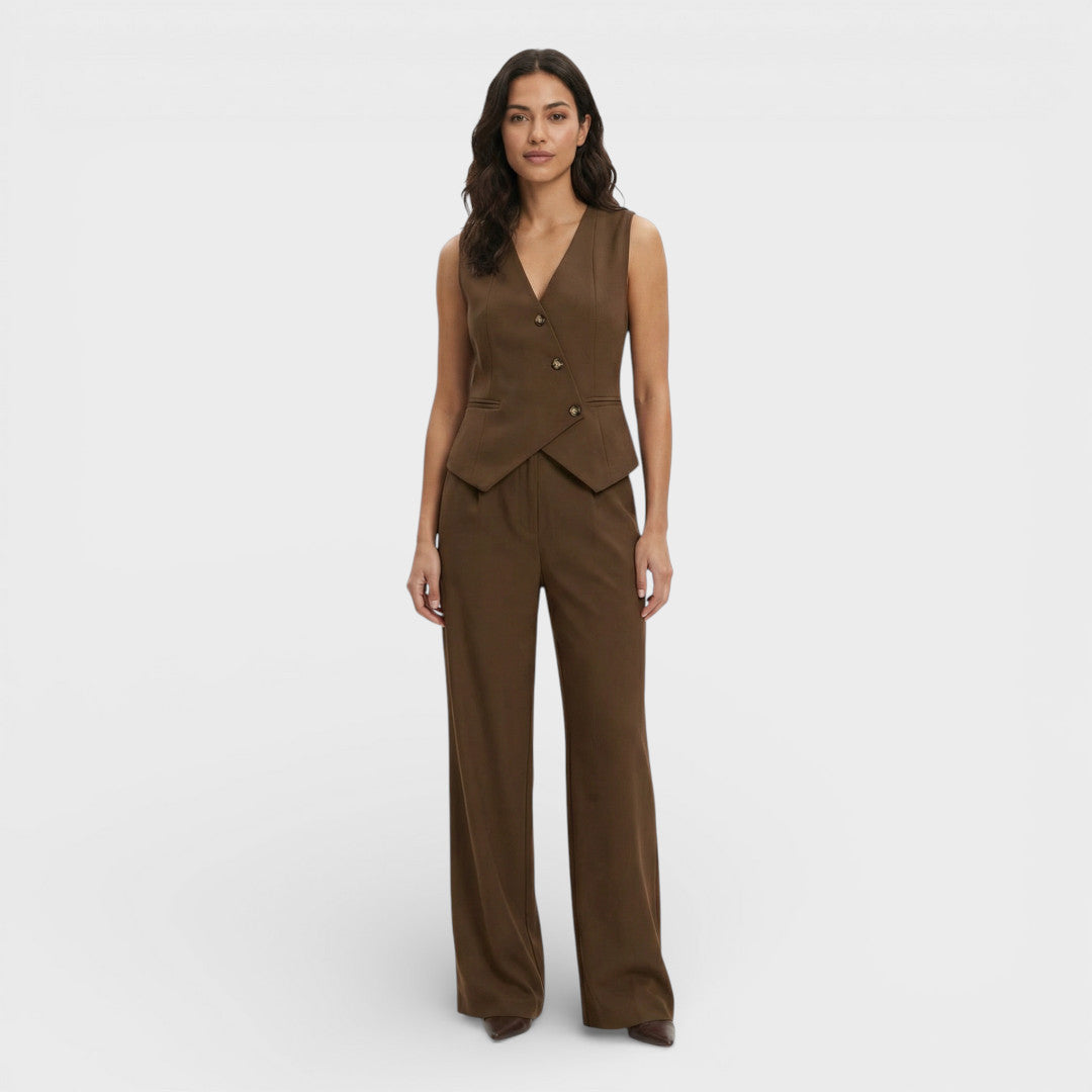 Elegant Women's Vest and Pants Set