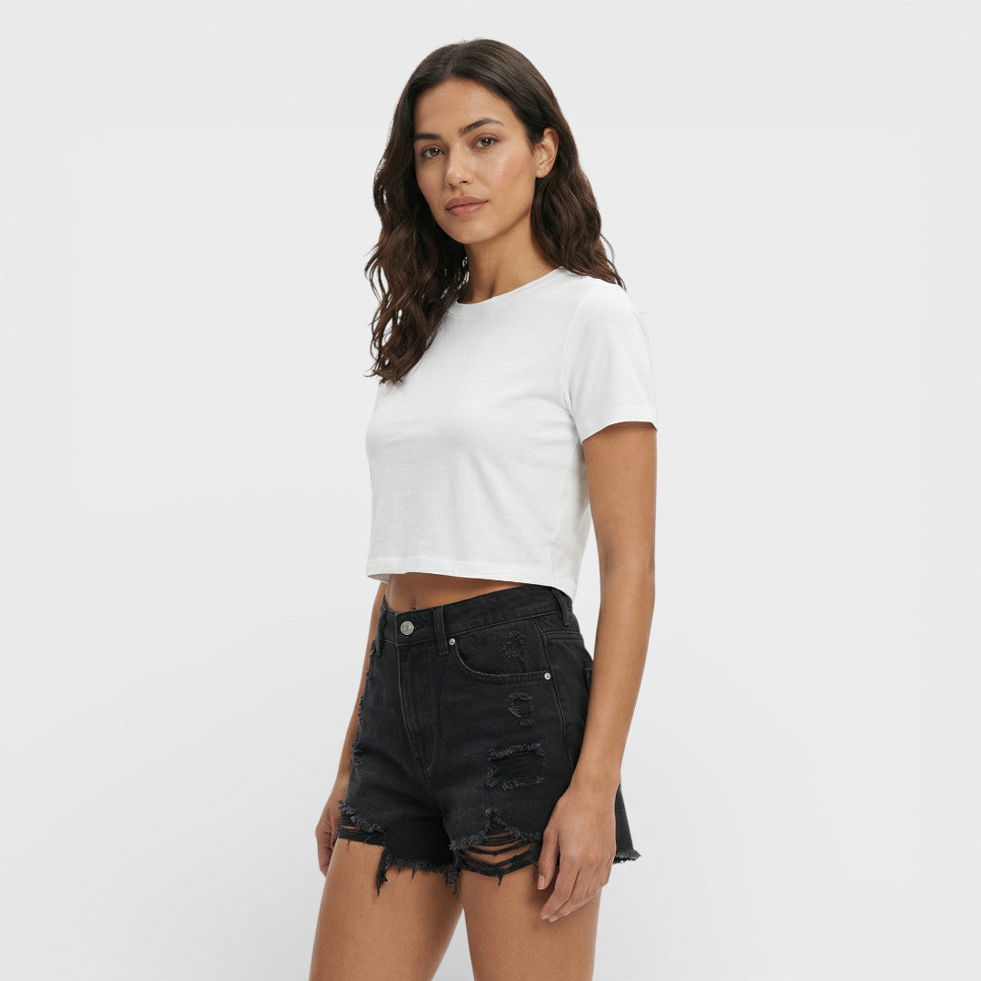 Women's Ripped Denim Shorts