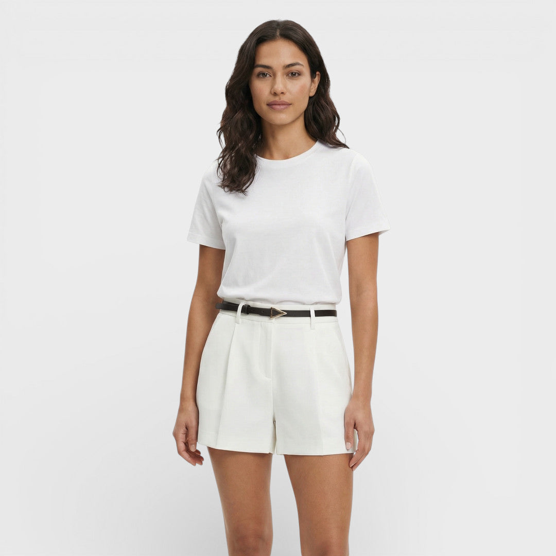High-Waisted Women's Shorts with Belt