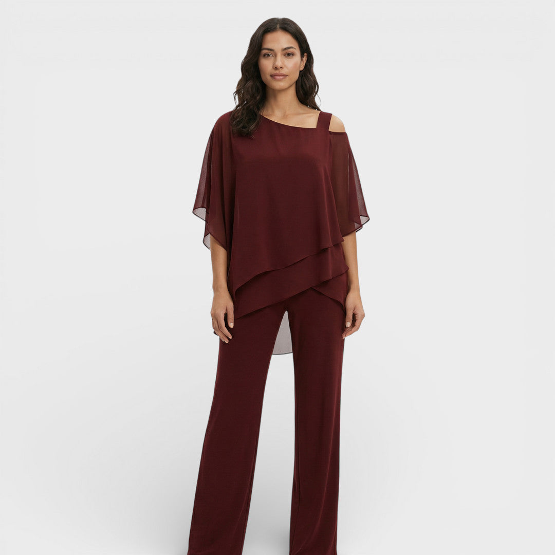 Elegant Blouse and Pants Set