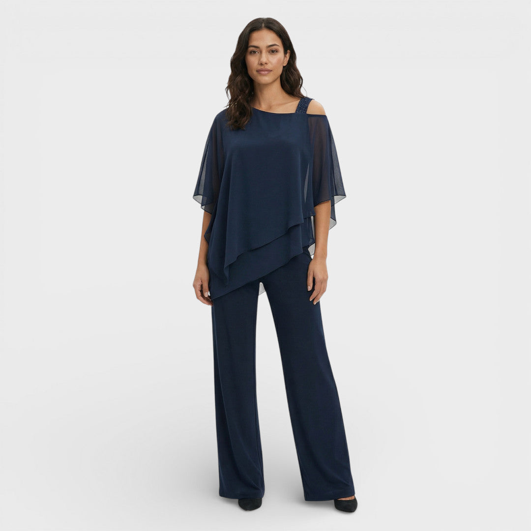 Elegant Blouse and Pants Set