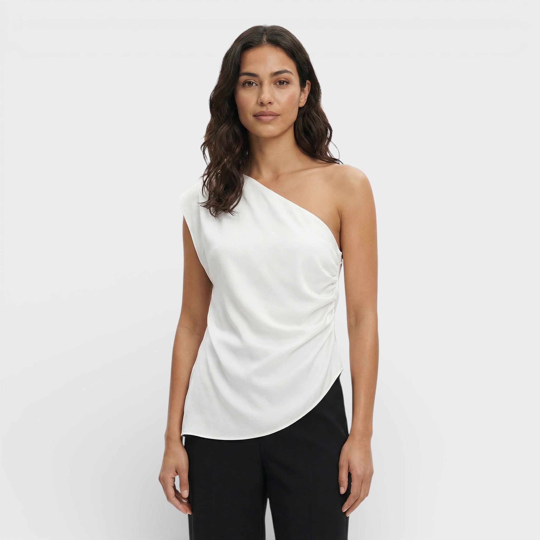 Asymmetrical Top with Exposed Shoulders for Women