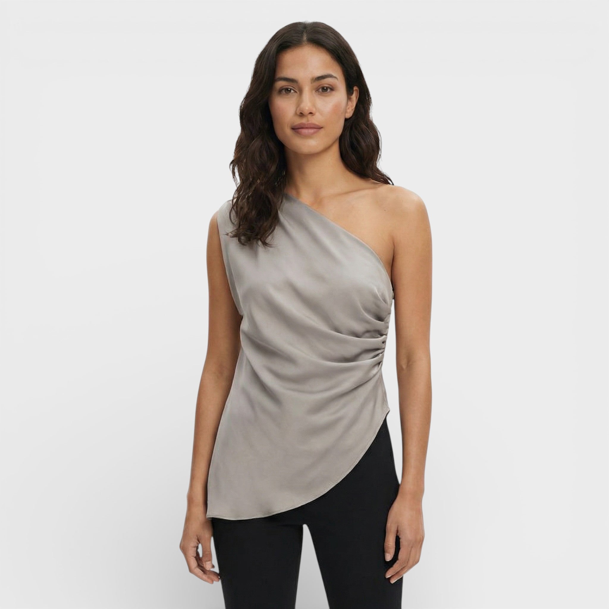 Asymmetrical Top with Exposed Shoulders for Women
