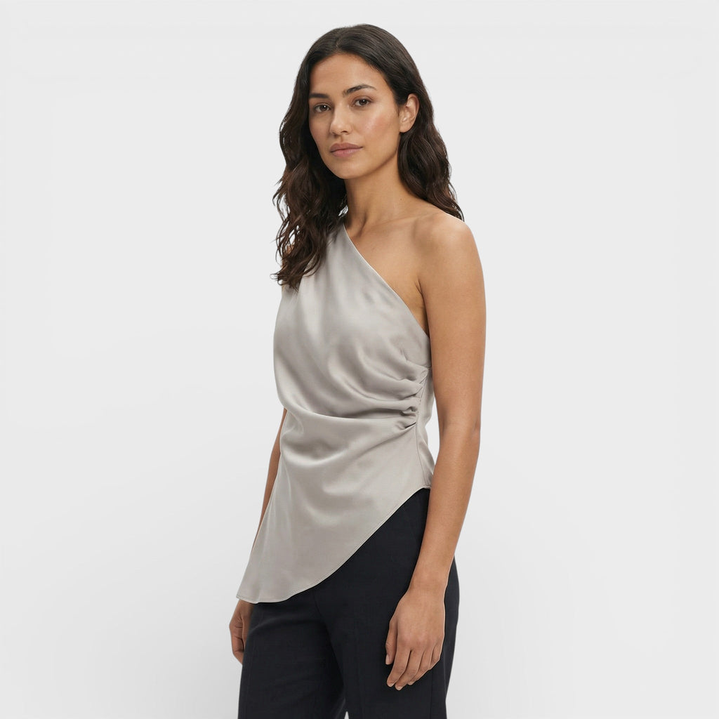Asymmetrical Top with Exposed Shoulders for Women