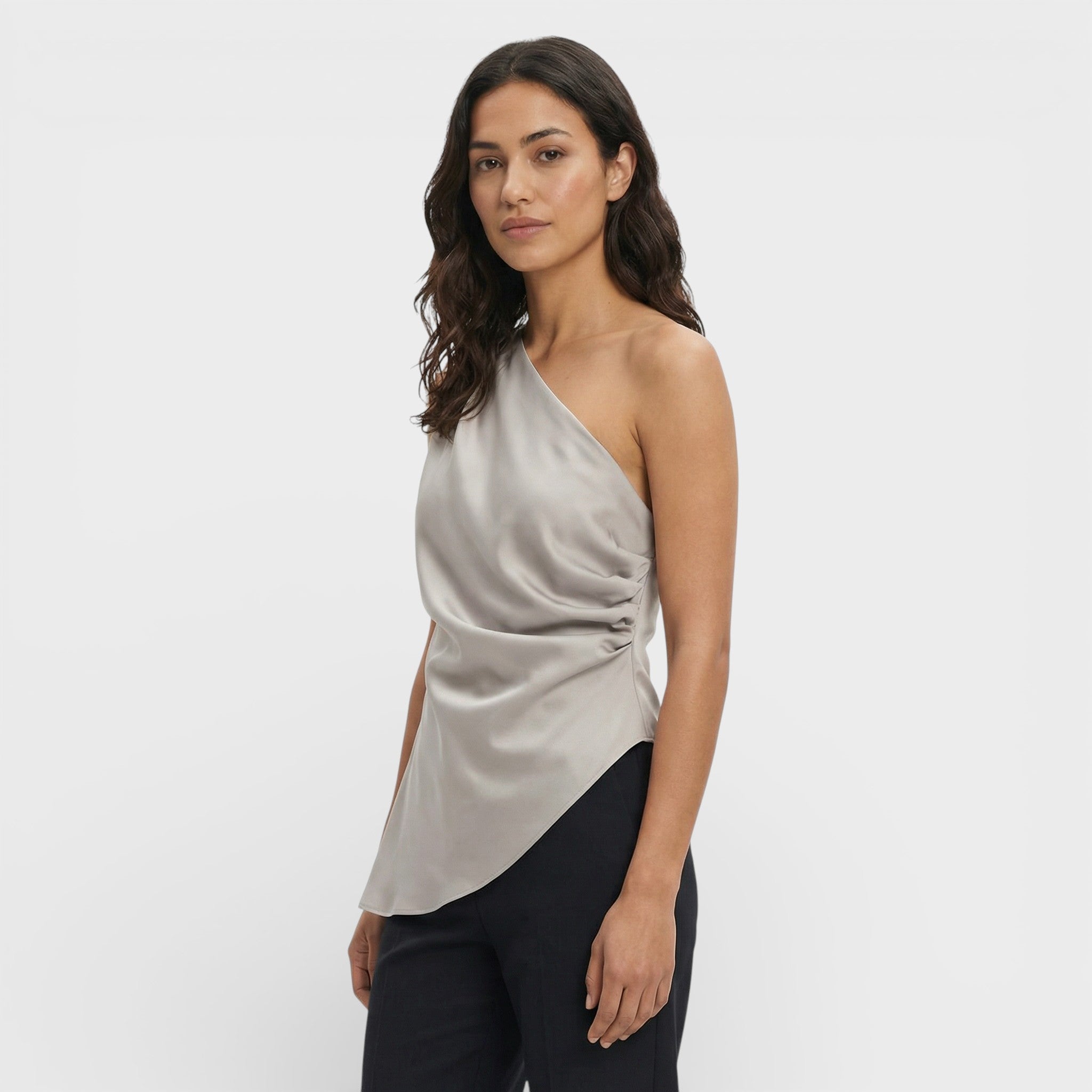 Asymmetrical Top with Exposed Shoulders for Women