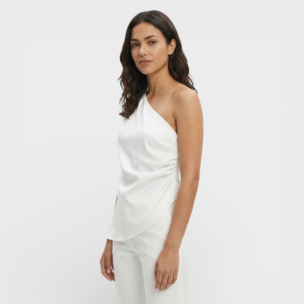 Asymmetrical Top with Exposed Shoulders for Women