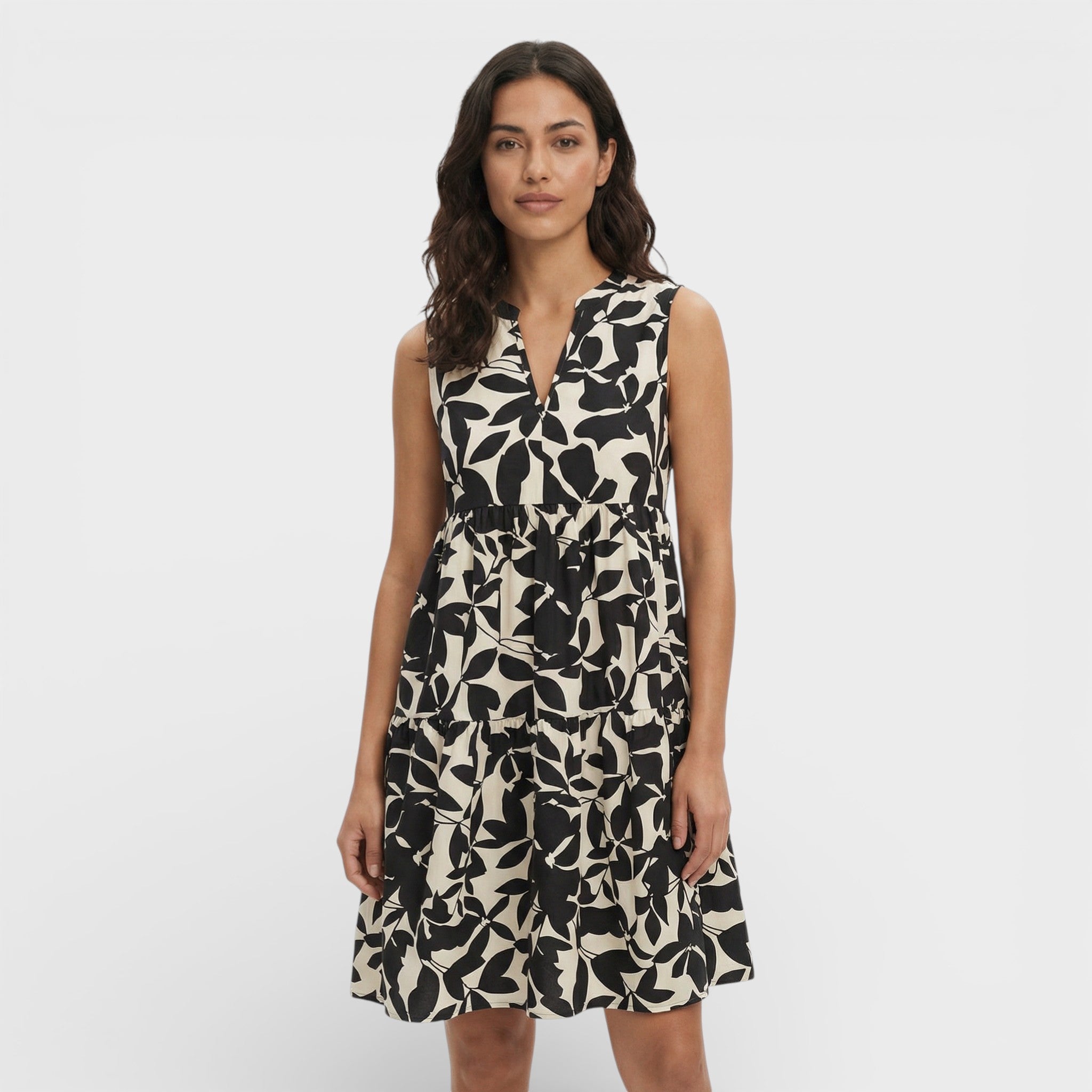 Printed V-Neck Dress for Women