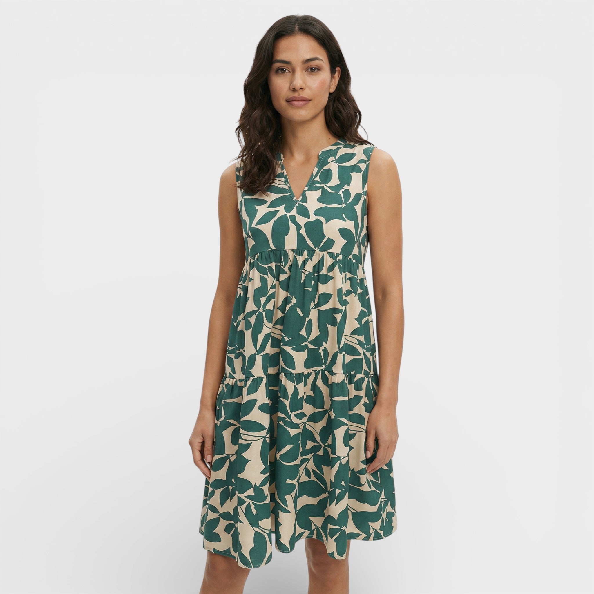 Printed V-Neck Dress for Women