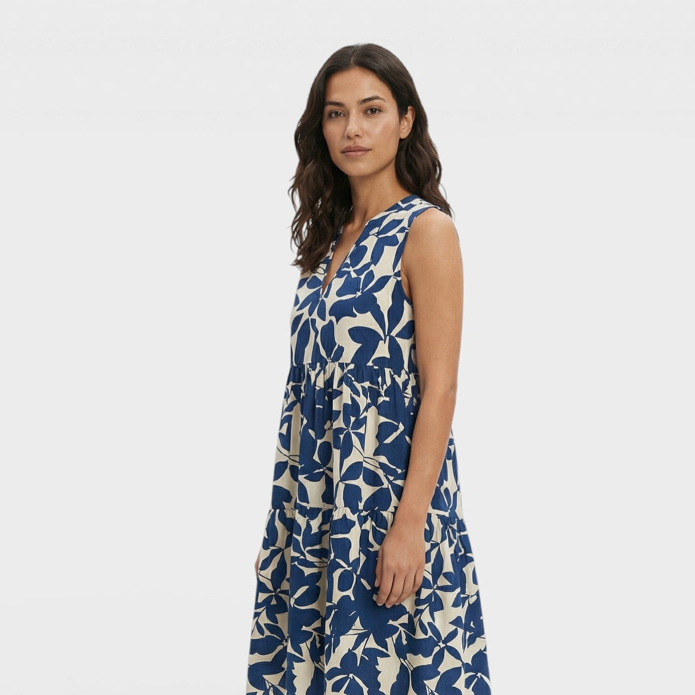 Printed V-Neck Dress for Women